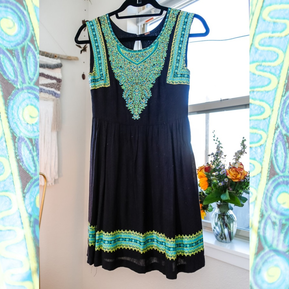 Free People Print Mini Day Dress